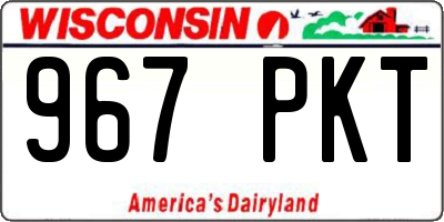 WI license plate 967PKT