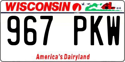 WI license plate 967PKW