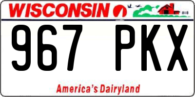 WI license plate 967PKX