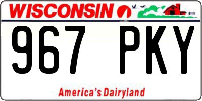 WI license plate 967PKY