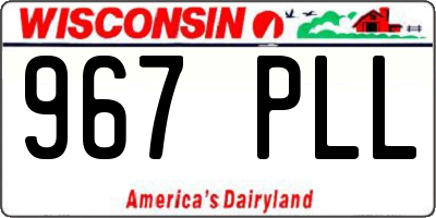 WI license plate 967PLL