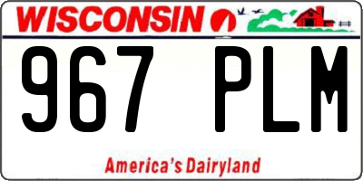 WI license plate 967PLM