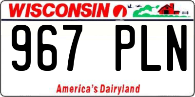 WI license plate 967PLN