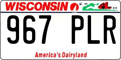 WI license plate 967PLR