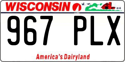 WI license plate 967PLX