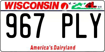 WI license plate 967PLY