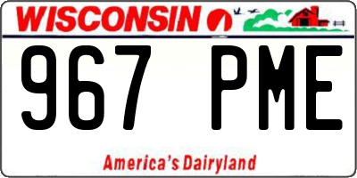 WI license plate 967PME