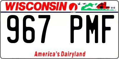 WI license plate 967PMF