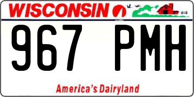 WI license plate 967PMH