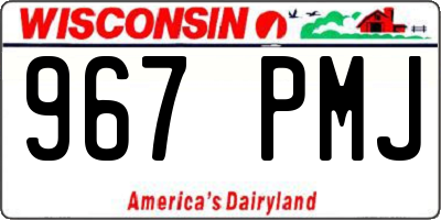 WI license plate 967PMJ