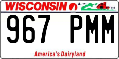WI license plate 967PMM
