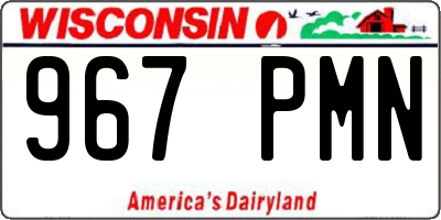 WI license plate 967PMN