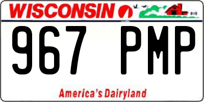 WI license plate 967PMP