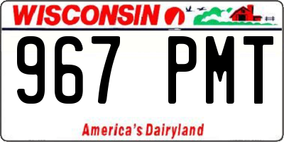 WI license plate 967PMT