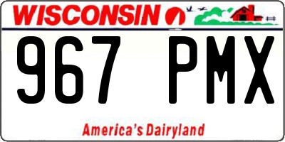 WI license plate 967PMX