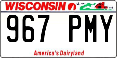 WI license plate 967PMY