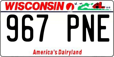 WI license plate 967PNE