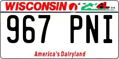 WI license plate 967PNI