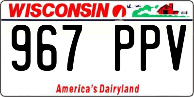 WI license plate 967PPV