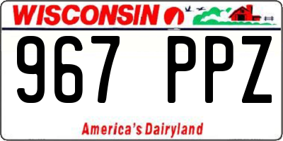 WI license plate 967PPZ