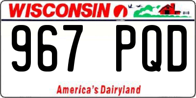 WI license plate 967PQD