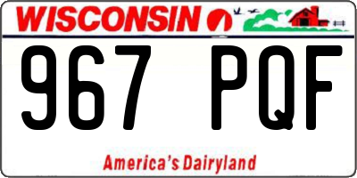 WI license plate 967PQF