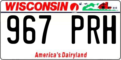 WI license plate 967PRH