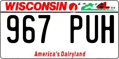 WI license plate 967PUH