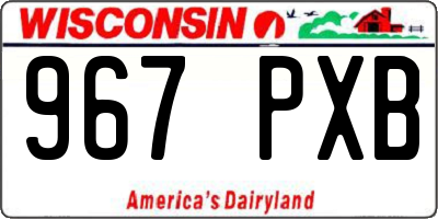 WI license plate 967PXB