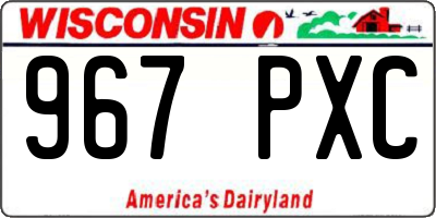 WI license plate 967PXC