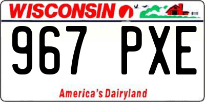 WI license plate 967PXE