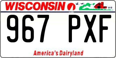 WI license plate 967PXF