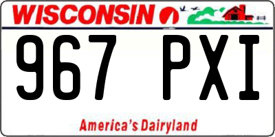 WI license plate 967PXI