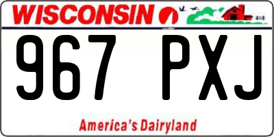 WI license plate 967PXJ