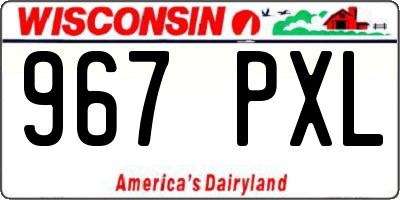 WI license plate 967PXL