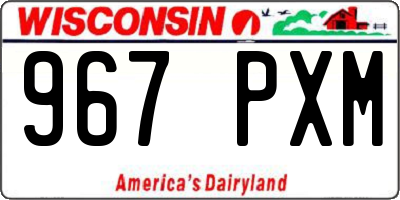 WI license plate 967PXM