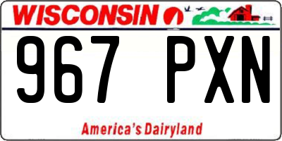 WI license plate 967PXN