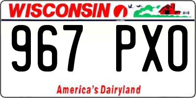 WI license plate 967PXO