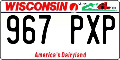 WI license plate 967PXP