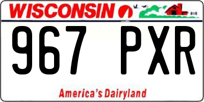 WI license plate 967PXR