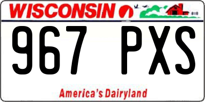 WI license plate 967PXS