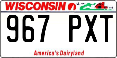 WI license plate 967PXT
