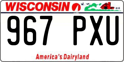 WI license plate 967PXU