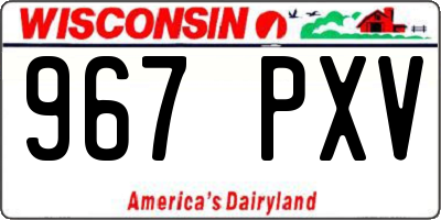 WI license plate 967PXV