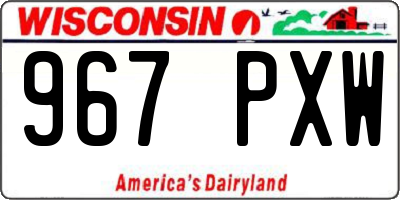 WI license plate 967PXW