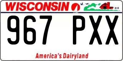 WI license plate 967PXX