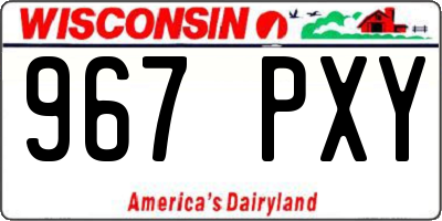 WI license plate 967PXY
