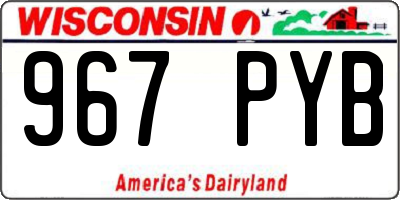 WI license plate 967PYB
