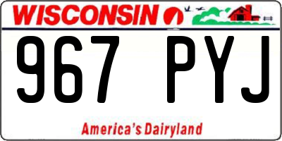 WI license plate 967PYJ