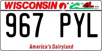WI license plate 967PYL